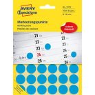 AVERY ZWECKFORM Etikett, 18 mm, kör, AVERY ZWECKFORM, kék, 1056 etikett/csomag