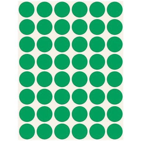 AVERY ZWECKFORM Etikett, 18 mm, kör, AVERY ZWECKFORM, zöld, 1056 etikett/csomag