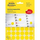 AVERY ZWECKFORM Etikett, 18 mm, kör, AVERY ZWECKFORM, sárga, 1056 etikett/csomag