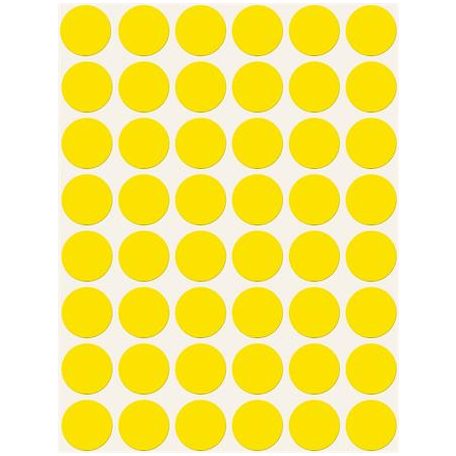 AVERY ZWECKFORM Etikett, 18 mm, kör, AVERY ZWECKFORM, sárga, 1056 etikett/csomag