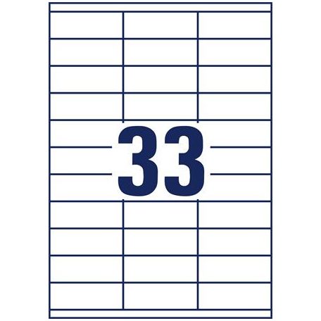 AVERY ZWECKFORM Etikett, univerzális, 70x25,4 mm, AVERY ZWECKFORM, 3300 etikett/csomag