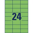 AVERY ZWECKFORM Etikett, 70x37 mm, színes, AVERY ZWECKFORM, zöld, 2400 etikett/csomag