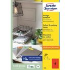 AVERY ZWECKFORM Etikett, 105x148 mm, színes, AVERY ZWECKFORM, piros, 400 etikett/csomag
