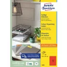 AVERY ZWECKFORM Etikett, 210x297 mm, színes, AVERY ZWECKFORM, piros, 100 etikett/csomag