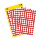 AVERY ZWECKFORM Etikett, 8 mm, kör, eltávolítható, AVERY ZWECKFORM, piros, 416 etikett/csomag