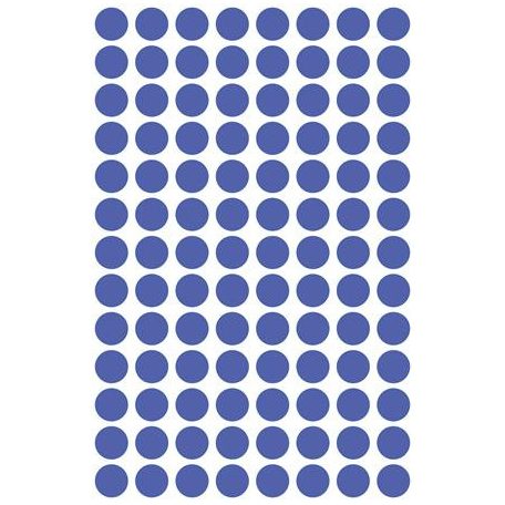 AVERY ZWECKFORM Etikett, 8 mm, kör, eltávolítható, AVERY ZWECKFORM, indigókék, 416 etikett/csomag