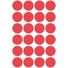 AVERY ZWECKFORM Etikett, 18 mm, kör, eltávolítható, AVERY ZWECKFORM, piros, 96 etikett/csomag