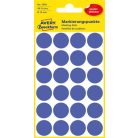 AVERY ZWECKFORM Etikett, 18 mm, kör, eltávolítható, AVERY ZWECKFORM, indigókék, 96 etikett/csomag