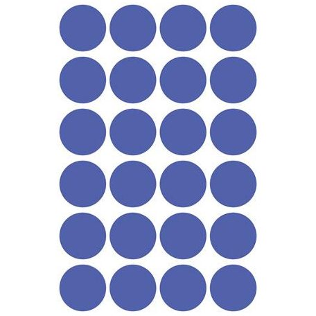 AVERY ZWECKFORM Etikett, 18 mm, kör, eltávolítható, AVERY ZWECKFORM, indigókék, 96 etikett/csomag