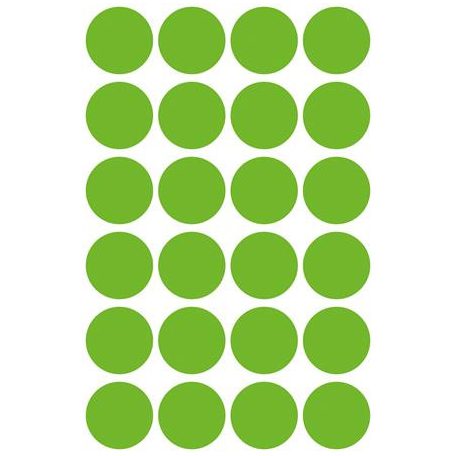 AVERY ZWECKFORM Etikett, 18 mm, kör, eltávolítható, AVERY ZWECKFORM, fűzöld, 96 etikett/csomag