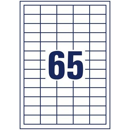 AVERY ZWECKFORM Etikett, univerzális, 38x21,2 mm, AVERY ZWECKFORM, 6500 etikett/csomag