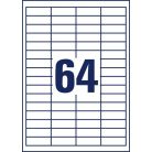 AVERY ZWECKFORM Etikett, univerzális, 48,5x16,9 mm, AVERY ZWECKFORM, 6400 etikett/csomag