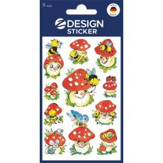   AVERY ZWECKFORM Matrica, papír, 3 ív, 76x120 mm, AVERY ZWECKFORM, "Z-Design No.4304", gombák