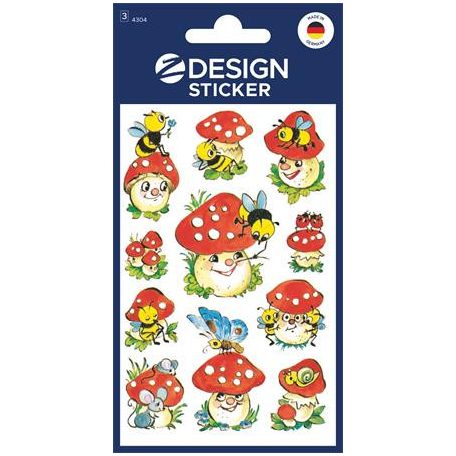 AVERY ZWECKFORM Matrica, papír, 3 ív, 76x120 mm, AVERY ZWECKFORM, "Z-Design No.4304", gombák