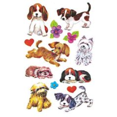   AVERY ZWECKFORM Matrica, papír, 3 ív, 76x120 mm, AVERY ZWECKFORM, "Z-Design No.4340", kiskutyusok