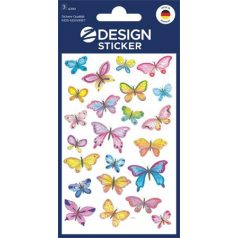   AVERY ZWECKFORM Matrica, papír, 3 ív, 76x120 mm, AVERY ZWECKFORM, "Z-Design No.4390", pillangók