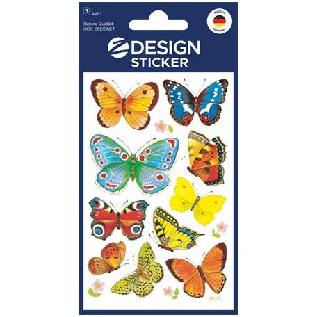 AVERY ZWECKFORM Matrica, papír, 3 ív, 76x120 mm, AVERY ZWECKFORM, "Z-Design No.4462", lepkék