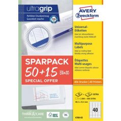   AVERY ZWECKFORM Etikett, univerzális, 48,5x25,4 mm, AVERY ZWECKFORM, "Sparpack", 2600 etikett/csomag