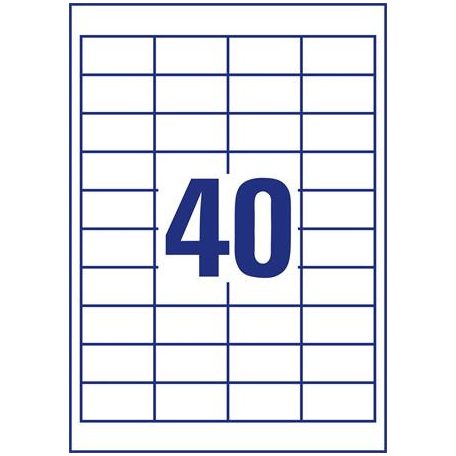 AVERY ZWECKFORM Etikett, univerzális, 48,5x25,4 mm, AVERY ZWECKFORM, "Sparpack", 2600 etikett/csomag