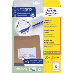   AVERY ZWECKFORM Etikett, univerzális, 97x42,3 mm, AVERY ZWECKFORM, 360 etikett/csomag