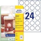 AVERY ZWECKFORM Etikett, 40 mm, kör, eltávolítható, AVERY ZWECKFORM, 240 etikett/csomag