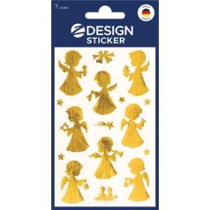   AVERY ZWECKFORM Matrica,  2 ív, 76x120 mm, AVERY ZWECKFORM, "Z-Design No.52393", arany angyalkák