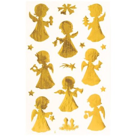 AVERY ZWECKFORM Matrica,  2 ív, 76x120 mm, AVERY ZWECKFORM, "Z-Design No.52393", arany angyalkák