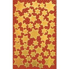   AVERY ZWECKFORM Matrica, 2 ív, 76x120 mm, AVERY ZWECKFORM, "Z-Design No.52806", arany csillagok