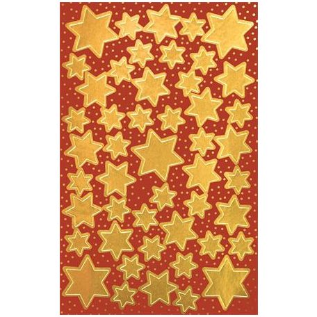 AVERY ZWECKFORM Matrica, 2 ív, 76x120 mm, AVERY ZWECKFORM, "Z-Design No.52806", arany csillagok