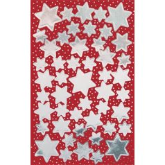   AVERY ZWECKFORM Matrica,  2 ív, 76x120 mm, AVERY ZWECKFORM, "Z-Design No.52812", ezüst csillagok