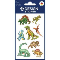   AVERY ZWECKFORM Matrica, papír, 3 ív, 76x120 mm, AVERY ZWECKFORM, "Z-Design No.53145", dinoszauruszok
