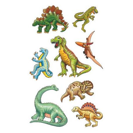 AVERY ZWECKFORM Matrica, papír, 3 ív, 76x120 mm, AVERY ZWECKFORM, "Z-Design No.53145", dinoszauruszok