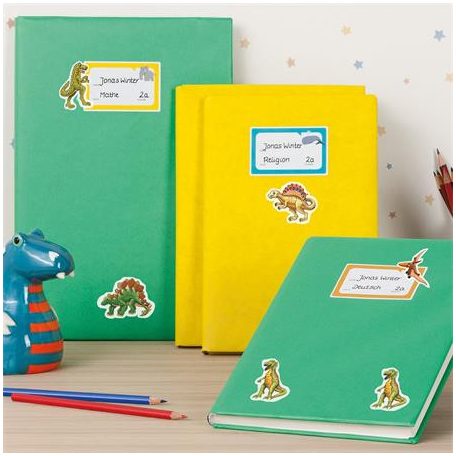 AVERY ZWECKFORM Matrica, papír, 3 ív, 76x120 mm, AVERY ZWECKFORM, "Z-Design No.53145", dinoszauruszok