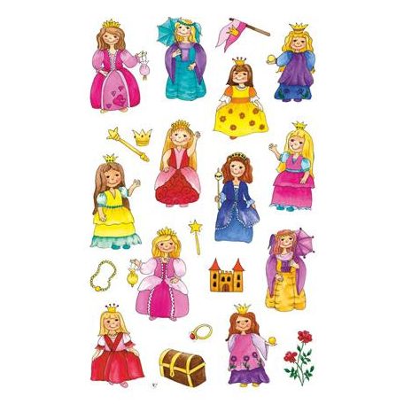 AVERY ZWECKFORM Matrica, papír, 3 ív, 76x120 mm, AVERY ZWECKFORM, "Z-Design No.53198", királylány