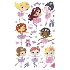   AVERY ZWECKFORM Matrica, papír, 1 ív, 76x120 mm, AVERY ZWECKFORM, "Z-Design No.53221", balerina