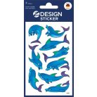 AVERY ZWECKFORM Matrica, papír, 2 ív, 76x120 mm, AVERY ZWECKFORM, "Z-Design No.53444", csillogó delfinek