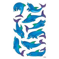   AVERY ZWECKFORM Matrica, papír, 2 ív, 76x120 mm, AVERY ZWECKFORM, "Z-Design No.53444", csillogó delfinek