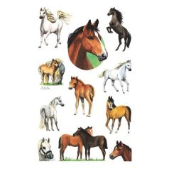   AVERY ZWECKFORM Matrica, papír, 2 ív, 76x120 mm, AVERY ZWECKFORM, "Z-Design No.53483", csillogó lovak