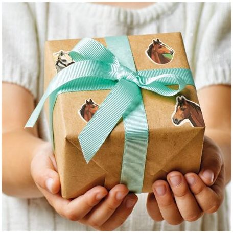 AVERY ZWECKFORM Matrica, papír, 2 ív, 76x120 mm, AVERY ZWECKFORM, "Z-Design No.53483", csillogó lovak