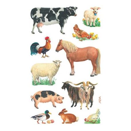 AVERY ZWECKFORM Matrica, papír, 3 ív, 76x120 mm, AVERY ZWECKFORM, "Z-Design No.53720", háziállatok