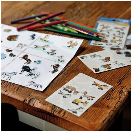 AVERY ZWECKFORM Matrica, papír, 3 ív, 76x120 mm, AVERY ZWECKFORM, "Z-Design No.53720", háziállatok