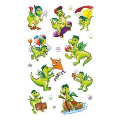   AVERY ZWECKFORM Matrica, papír,  3 ív, 76x120 mm,  AVERY ZWECKFORM, "Z-Design No.54043", sárkányok