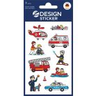 AVERY ZWECKFORM Matrica, papír,  3 ív, 76x120 mm, AVERY ZWECKFORM, "Z-Design No.54137", mentősök, rendőrök, tűzoltók