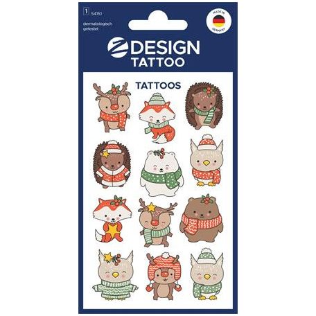 AVERY ZWECKFORM Matrica, tetoválás, 1 ív, 76x120 mm, AVERY ZWECKFORM, "Z-Design No.54151",  állatok