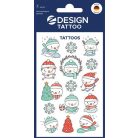 AVERY ZWECKFORM Matrica, tetoválás, 1 ív, 76x120 mm, AVERY ZWECKFORM, "Z-Design No.54152",  hóember