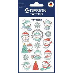   AVERY ZWECKFORM Matrica, tetoválás, 1 ív, 76x120 mm, AVERY ZWECKFORM, "Z-Design No.54152",  hóember