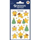 AVERY ZWECKFORM Matrica, tetoválás, 1 ív, 76x120 mm, AVERY ZWECKFORM, "Z-Design No.54153",  csillagok