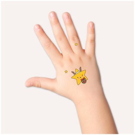 AVERY ZWECKFORM Matrica, tetoválás, 1 ív, 76x120 mm, AVERY ZWECKFORM, "Z-Design No.54153",  csillagok