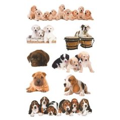   AVERY ZWECKFORM Matrica, papír,  3 ív, 76x120 mm, AVERY ZWECKFORM, "Z-Design No.55972", kölyök kutyák