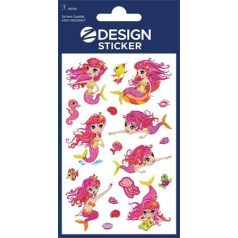   AVERY ZWECKFORM Matrica, fólia,  1 ív, 76x120 mm, AVERY ZWECKFORM, "Z-Design No.56061",  hableány